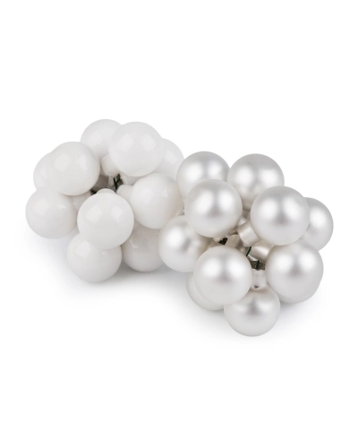 Vianočná sklenená banka na drôtiku Ø2,5 cm - mat a lesk - 12 ks | Mimib