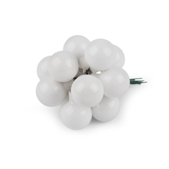 Vianočná sklenená banka na drôtiku Ø2,5 cm - mat a lesk - 12 ks | Mimib