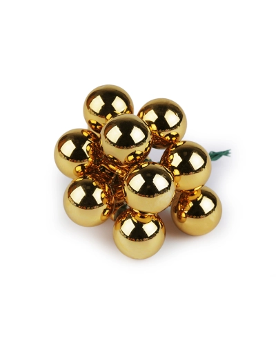 Vianočná sklenená banka na drôtiku Ø2,5 cm - mat a lesk - 12 ks | Mimib