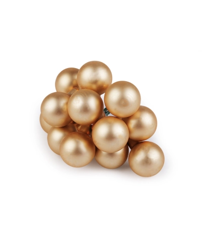 Vianočná sklenená banka na drôtiku Ø2,5 cm - mat a lesk - 12 ks | Mimib