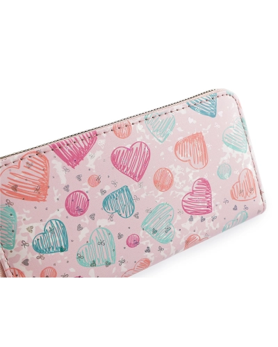 Dámska / dievčenská peňaženka srdce 10x19 cm - 1 ks | Mimib