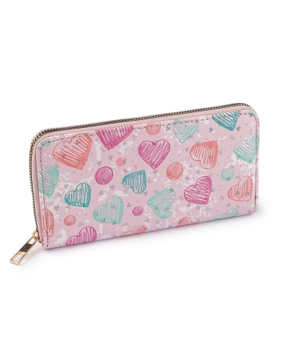 Dámska / dievčenská peňaženka srdce 10x19 cm - 1 ks | Mimib