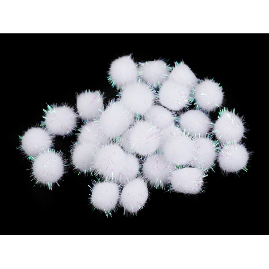 Bambulky s lurexom Ø15 mm - 1 sáčok | Mimib