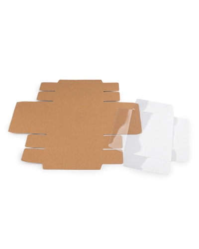 Papierová krabica s priehľadným vekom - 10 ks | Mimib