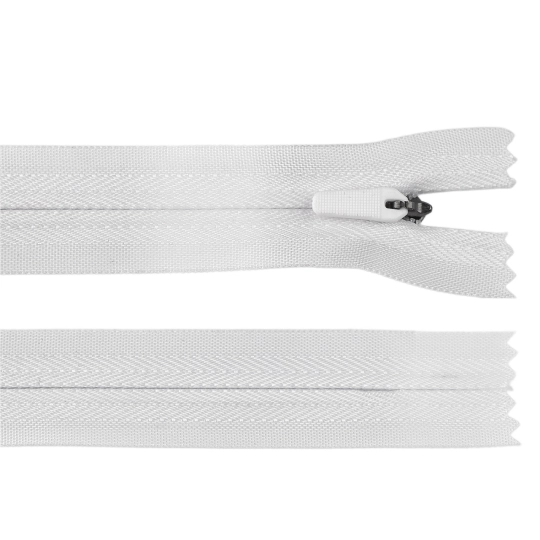 Špirálový zips skrytý No 3 dĺžka 25 cm na outdoorové odevy a doplnky, semi-autolock - 1 ks | Mimib