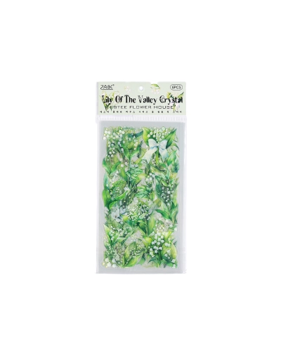 Priehľadné samolepky kvetín a rastlín - 1 sáčok | Mimib