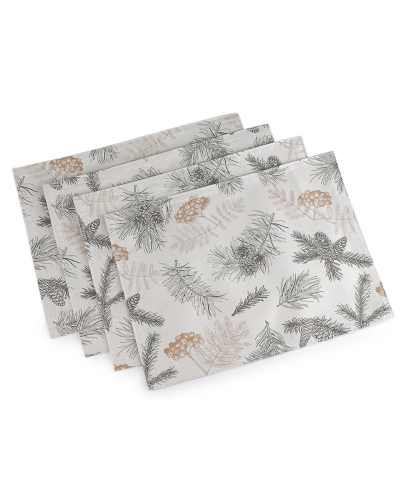 Vianočné prestieranie textilné, obojstranné s jemným lurexom 30x40 cm - 4 ks | Mimib