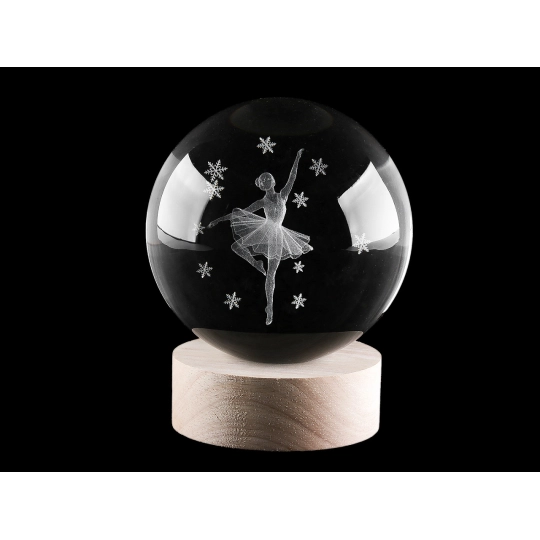 LED svietiaca sklenená guľa Ø10 cm - 1 ks | Mimib