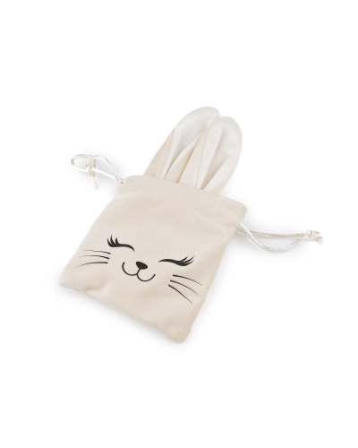 Darčekové vrecúško zajačik 9x16 cm zamatové - 1 ks | Mimib