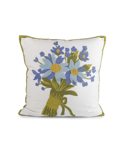 Obliečka na vankúš vyšívané kvety 45x45 cm - 2 ks | Mimib