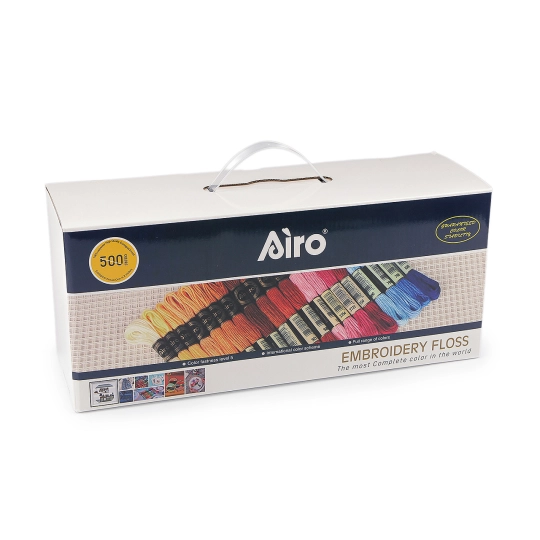 Priadza vyšívací typ mouline AIRO sada 500 ks/8 m - 1 krab. | Mimib