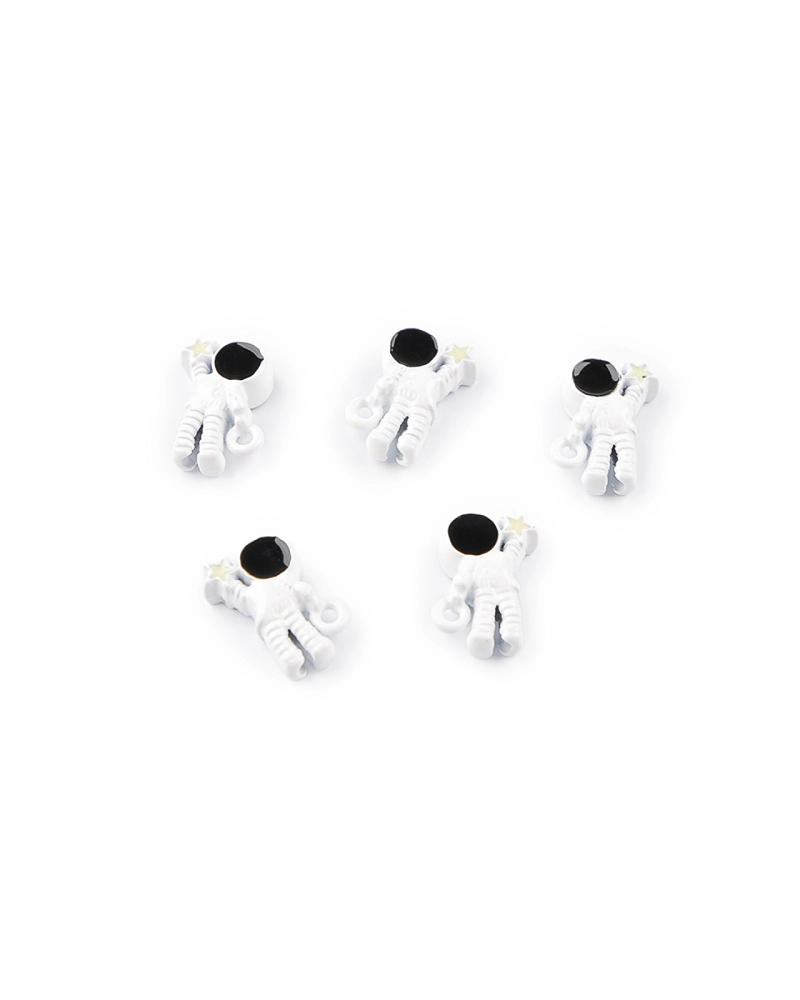 Kovový prívesok / korálik kozmonaut 9x13 mm - 5 ks | Mimib