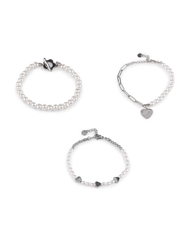 Náramok z nerezovej ocele perlový - 1 ks | Mimib