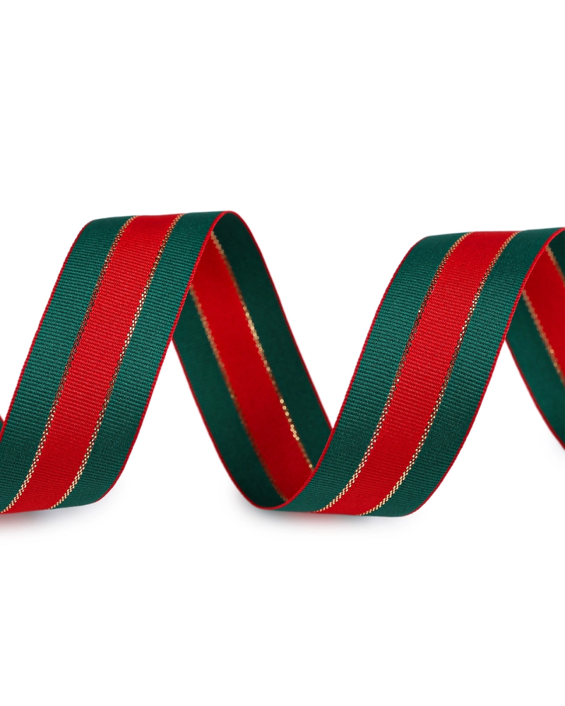 Vianočná stuha s lurexom šírka 25 mm - 22.5 m | Mimib