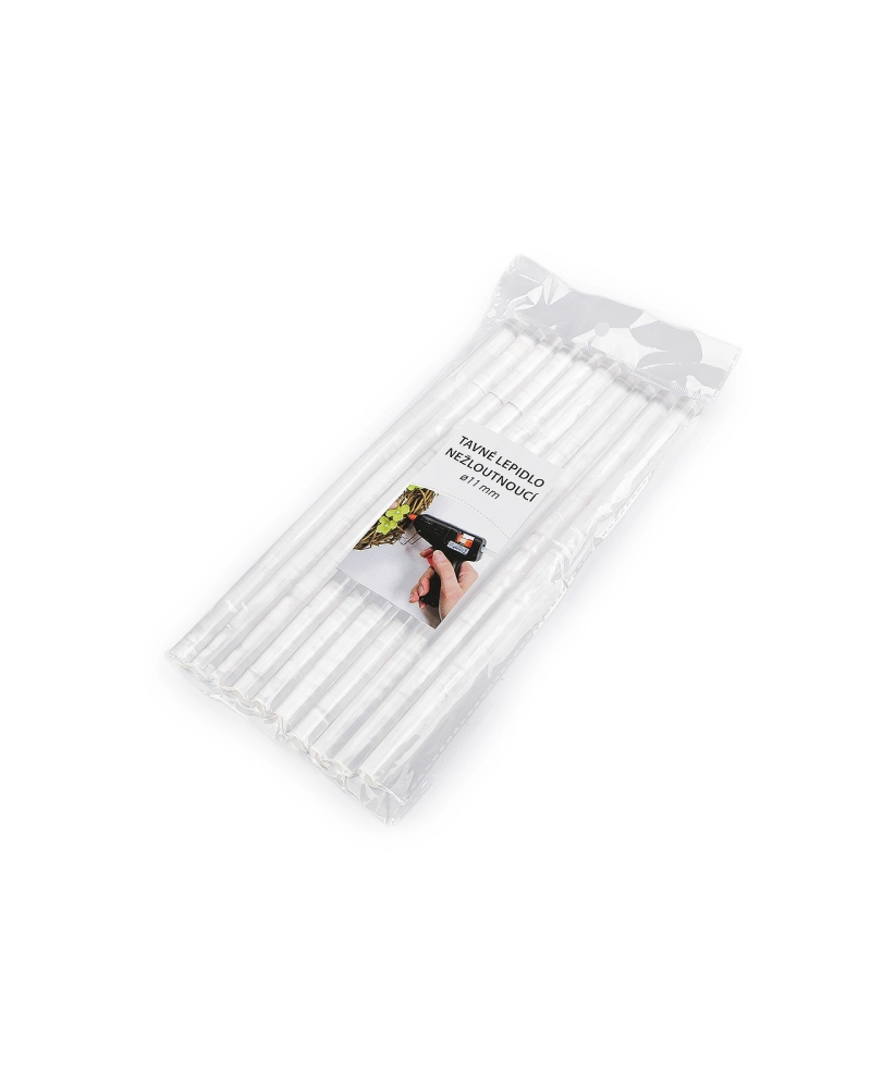 Tavné lepidlo Ø11 mm dĺžka 25 cm nežltnúce - 10 ks | Mimib