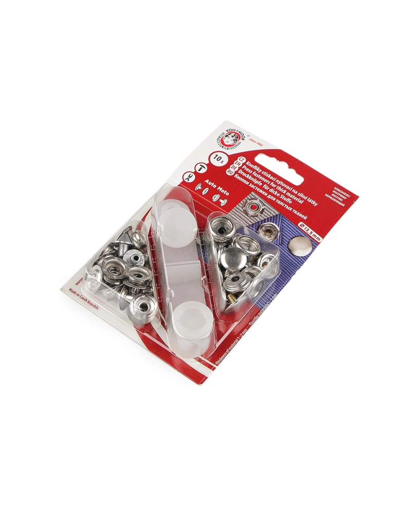 Kovové cvoky Ø13,5 mm na hrubé látky - 1 kar. | Mimib