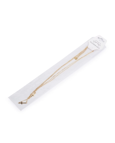 Náhrdelník z nerezovej ocele dvojitý, krížik - 1 ks | Mimib