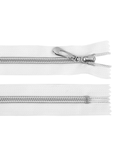 Špirálový zips No 7 dĺžka 18 cm so striebornými zúbkami - 1 ks | Mimib