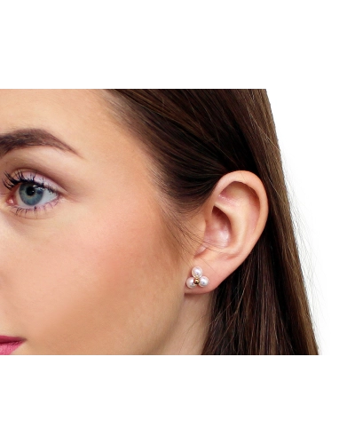 Perlové náušnice z nerezovej ocele - 1 pár | Mimib