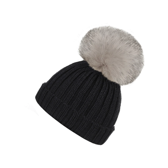Dievčenská zimná čiapka s brmbolcom - 1 ks | Mimib