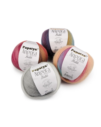 Pletacia priadza Papatya Angora Batik 100 g - 1 ks | Mimib