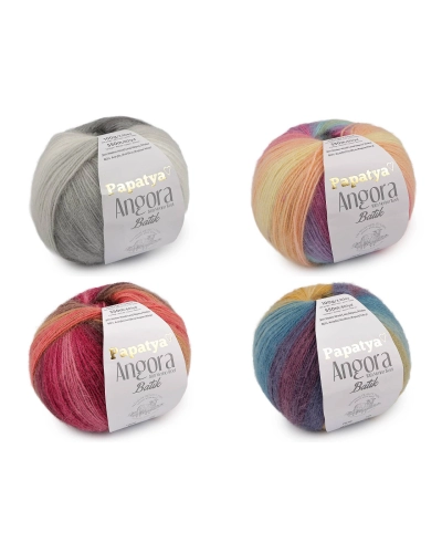 Pletacia priadza Papatya Angora Batik 100 g - 1 ks | Mimib