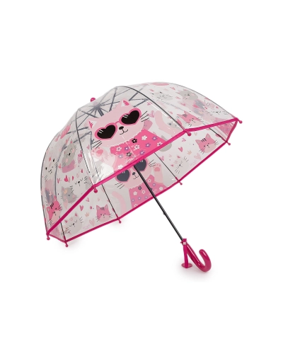 Detský priehľadný vystreľovací dáždnik mačka - 1 ks | Mimib