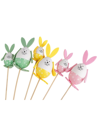 Zápich veľkonočné vajíčko zajačik - 6 ks | Mimib