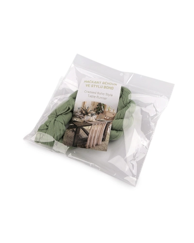 Krčený behúň v štýle boho pre svadby a oslavy 0,5x3 m - 1 ks | Mimib