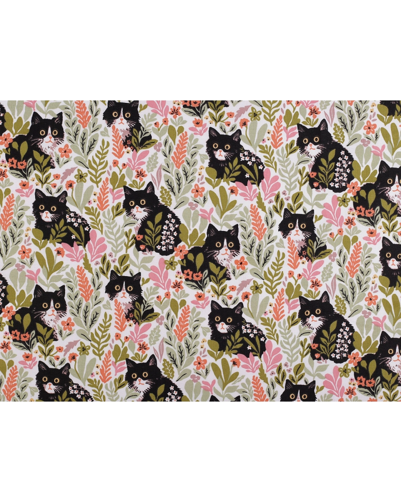 Bavlnená látka / plátno mačky - 1 m | Mimib