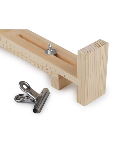 Drevený stav na pletenie náramkov a náhrdelníkov, nastaviteľný - 1 ks | Mimib