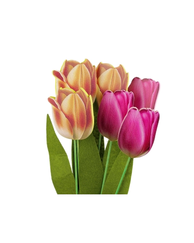 Drevený tulipán zápich - 3 ks | Mimib