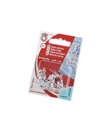 Háčiky a očká veľkosť 10+8 mm - 1 krab. | Mimib