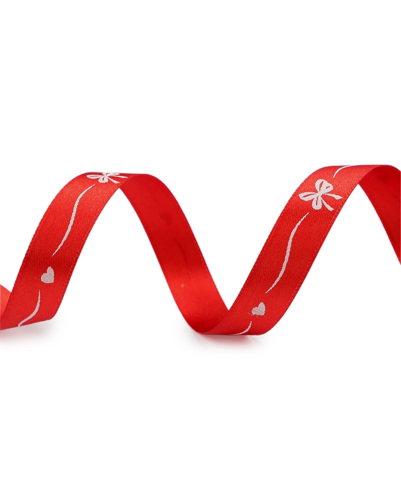 Saténová stuha šírka 15 mm mašličky a srdiečka - 20 m | Mimib