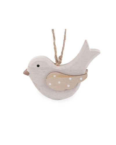 Drevený vtáčik na zavesenie - 1 ks | Mimib