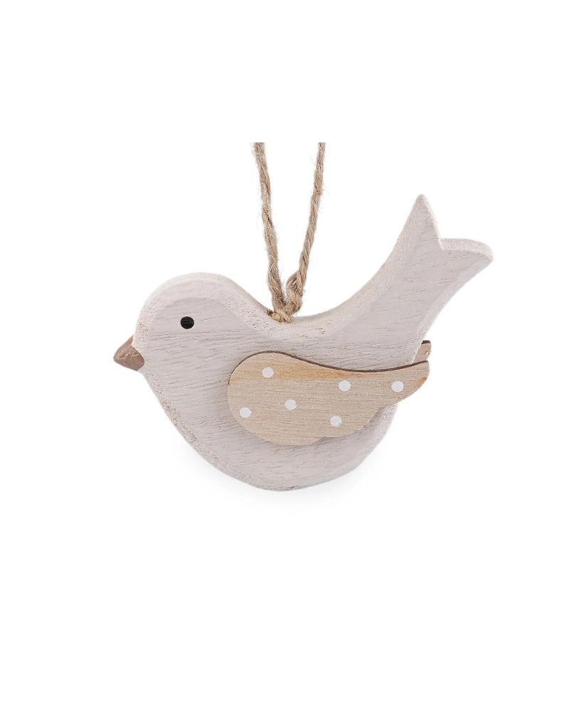 Drevený vtáčik na zavesenie - 1 ks | Mimib