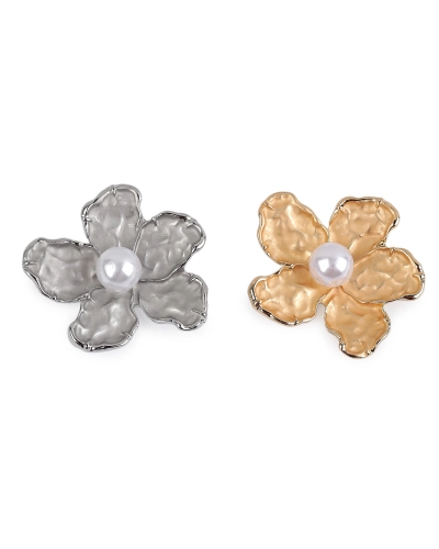 Magnetická brošňa kvet s perlou - 1 ks | Mimib