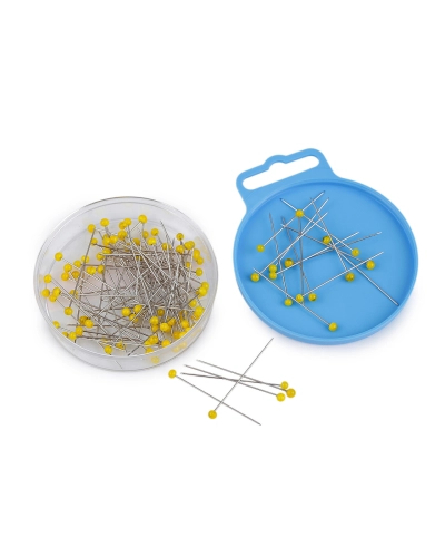 Špendlíky so sklenenou hlavičkou dĺžka 31, 38 mm - 1 krab. | Mimib