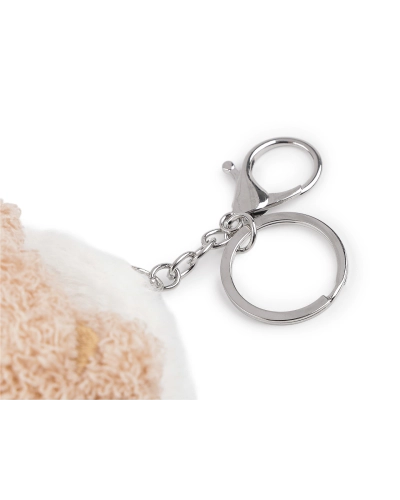 Plyšové kozmetické zrkadlo / prívesok na kabelku medveď, kapybara - 1 ks | Mimib