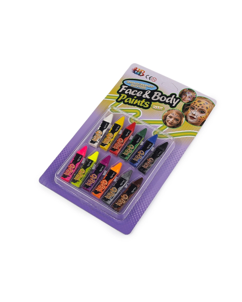 Farby na tvár tyčinka, súprava 12 ks - 1 ks | Mimib