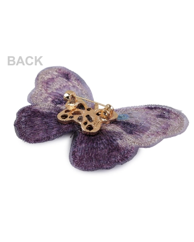 Brošňa motýľ textilný - 1 ks | Mimib