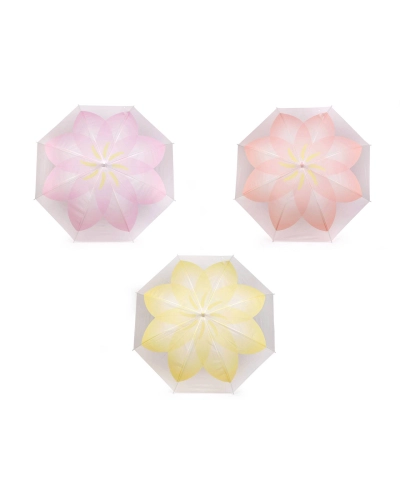 Dámsky / dievčenský priehľadný vystreľovací dáždnik kvet - 1 ks | Mimib