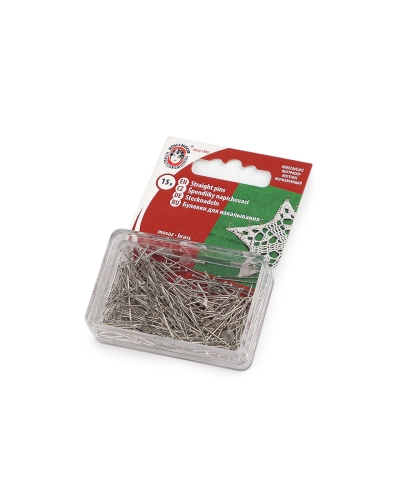 Celokovové špendlíky dĺžka 18 mm mosadzné - 1 krab. | Mimib