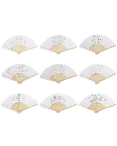 Detský vejár na domaľovanie / vymaľovanie - 1 ks | Mimib