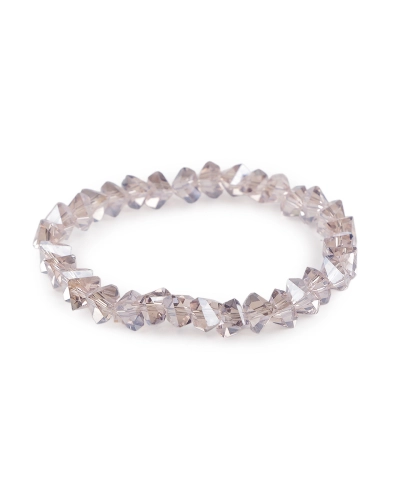 Náramok pružný z brúsených korálikov triangel s AB efektom - 1 ks | Mimib