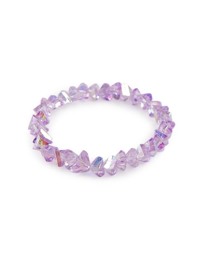 Náramok pružný z brúsených korálikov triangel s AB efektom - 1 ks | Mimib