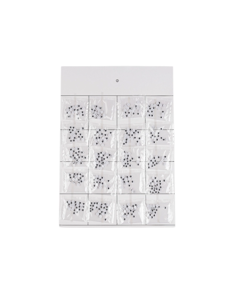 Plastové oči na nalepenie s pohyblivou šošovkou Ø6, 8, 10, 12 mm - 20 sáčok | Mimib