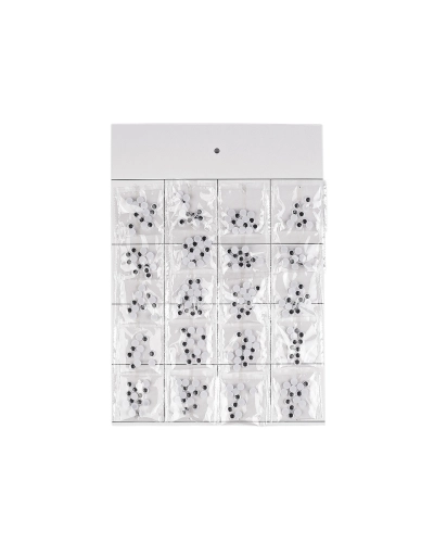 Plastové oči na nalepenie s pohyblivou šošovkou Ø6, 8, 10, 12 mm - 20 sáčok | Mimib