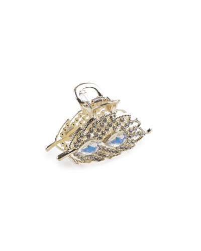 Kovový štipec do vlasov s brúsenými kamienkami - 1 ks | Mimib