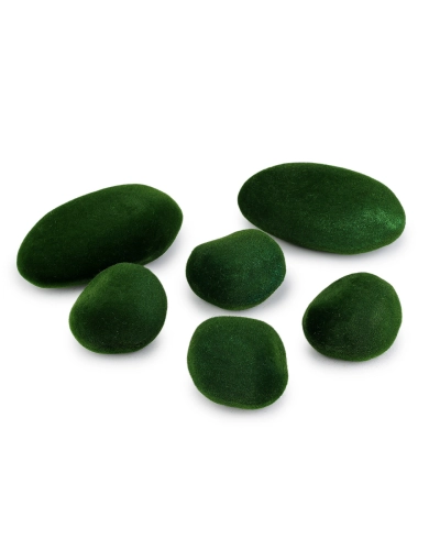 Dekorácia machové kamene mix veľkostí 6 ks - 1 sada | Mimib